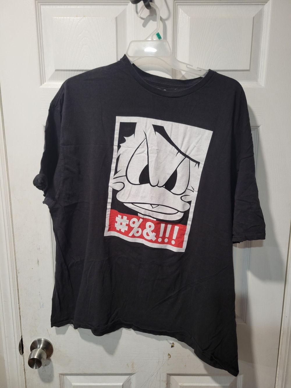 Black Disney MAD Donald Duck cotton t-shirt